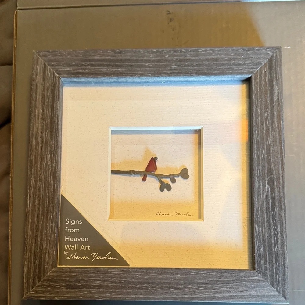 New Demdaco Gray Frame‎ with with Red cardinal Art “signs from heaven”